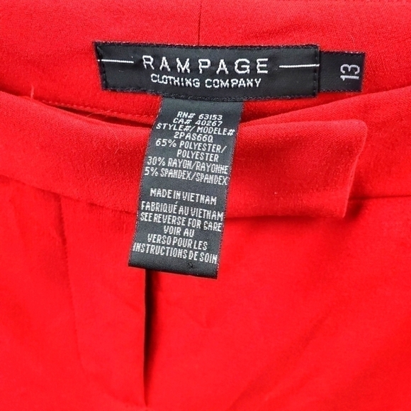 Rampage Red Capris Cropped Pants - Picture 4 of 5